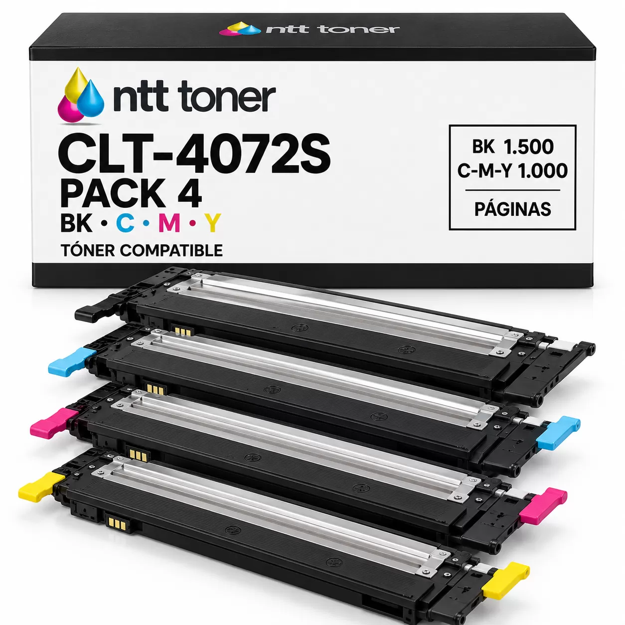 Pack 4 Toner Samsung CLT-P4072C Compatibles Pack 4 Toner Samsung CLT-P4072C Compatibles